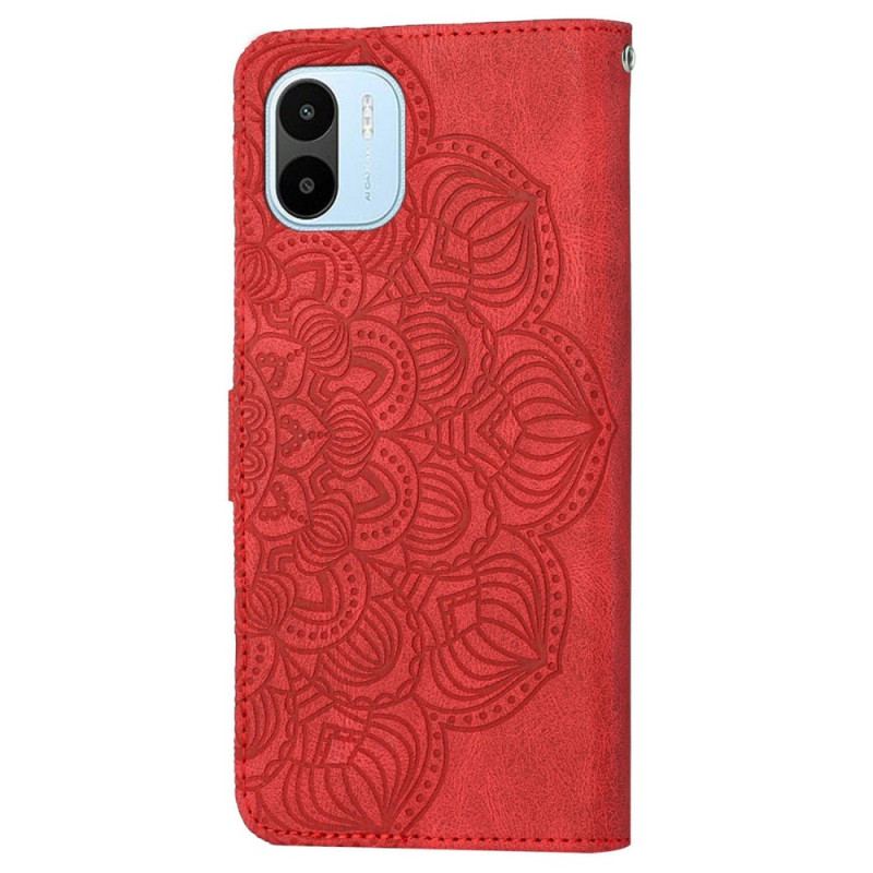 Capa De Couro Para Xiaomi Redmi A1 De Cordão Mandala Strappy