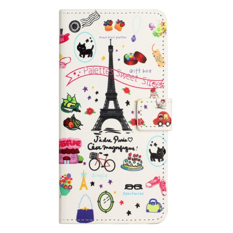 Capa De Couro Para Xiaomi Redmi A1 Paris Comemora