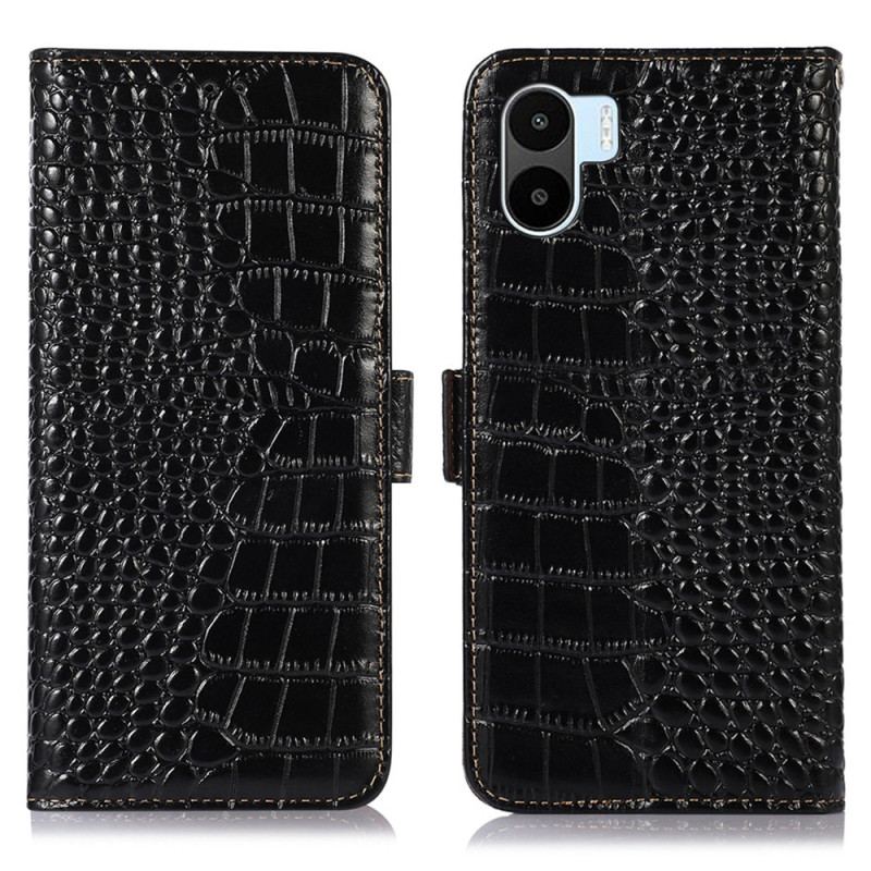 Capa De Couro Para Xiaomi Redmi A1 Rfid Estilo Crocodilo