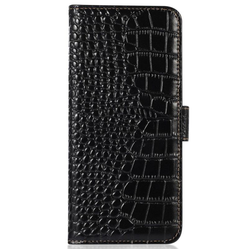 Capa De Couro Para Xiaomi Redmi A1 Rfid Estilo Crocodilo