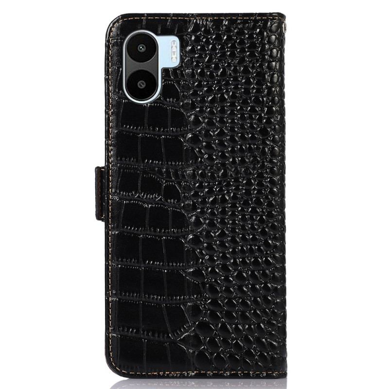 Capa De Couro Para Xiaomi Redmi A1 Rfid Estilo Crocodilo