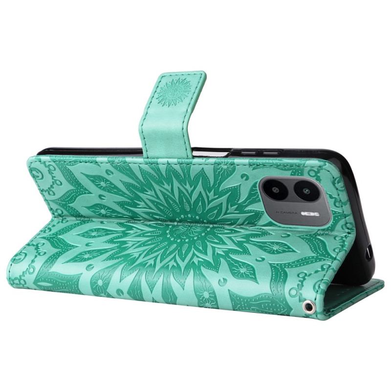 Capa Flip Para Xiaomi Redmi A1 De Cordão Tanga Sol