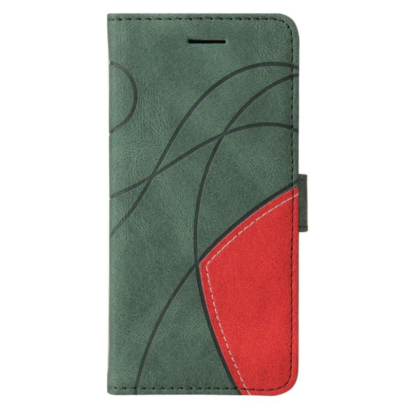 Capa Flip Para Xiaomi Redmi A1 Couro Sintético De Assinatura De Dois Tons