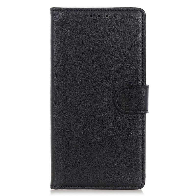 Capa Flip Para Xiaomi Redmi A1 Couro Sintético De Lichia