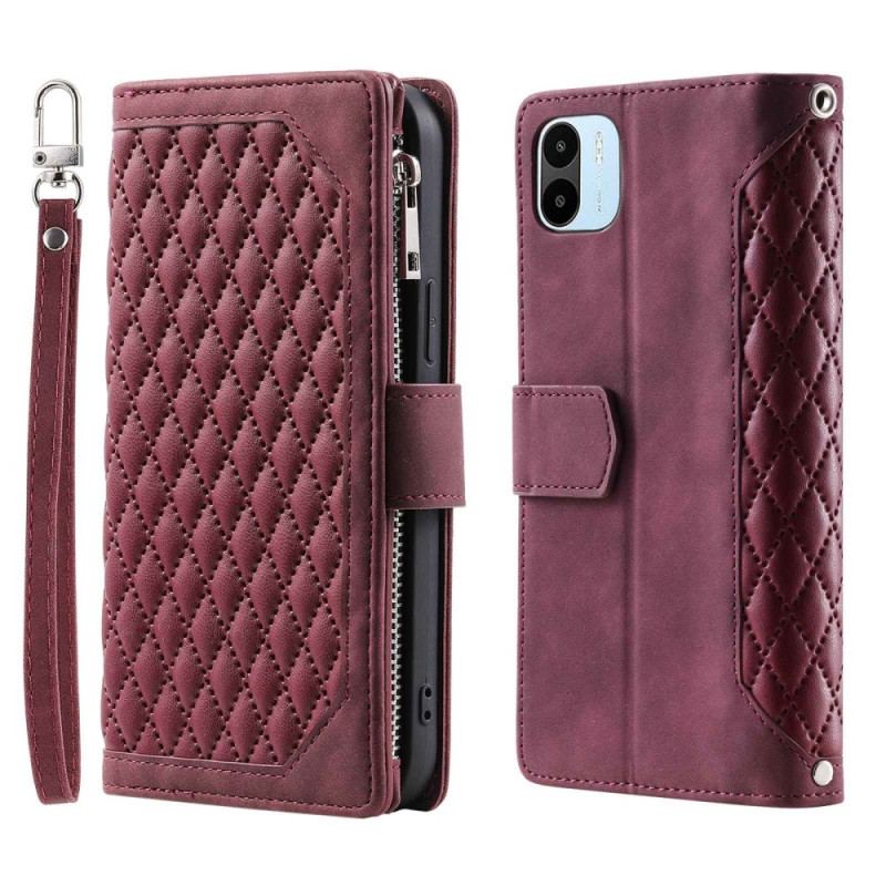 Capa Flip Para Xiaomi Redmi A1 Estilo Acolchoado