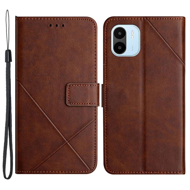 Capa Flip Para Xiaomi Redmi A1 Estilo X Design Geo Couro