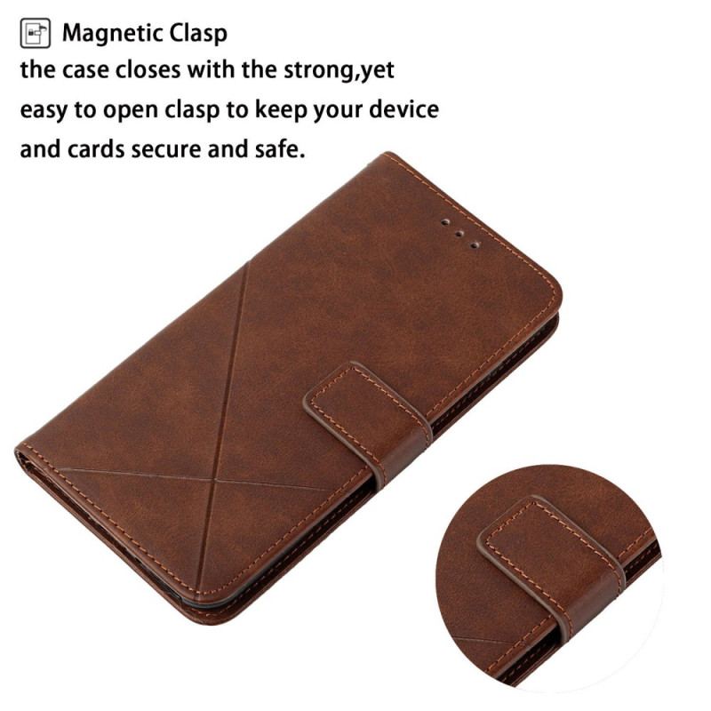 Capa Flip Para Xiaomi Redmi A1 Estilo X Design Geo Couro