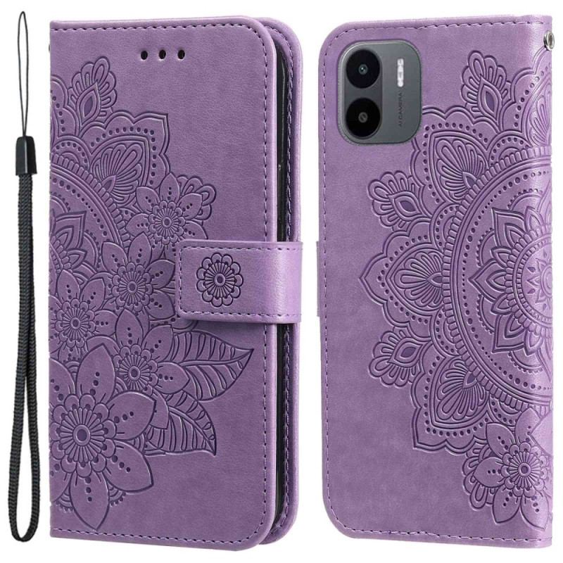 Capa Flip Para Xiaomi Redmi A1 Flor Mandala