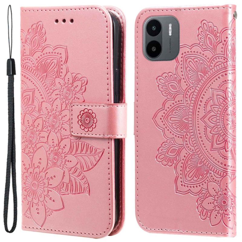 Capa Flip Para Xiaomi Redmi A1 Flor Mandala