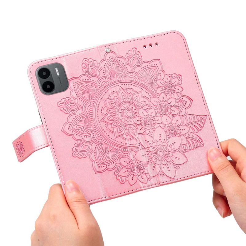 Capa Flip Para Xiaomi Redmi A1 Flor Mandala