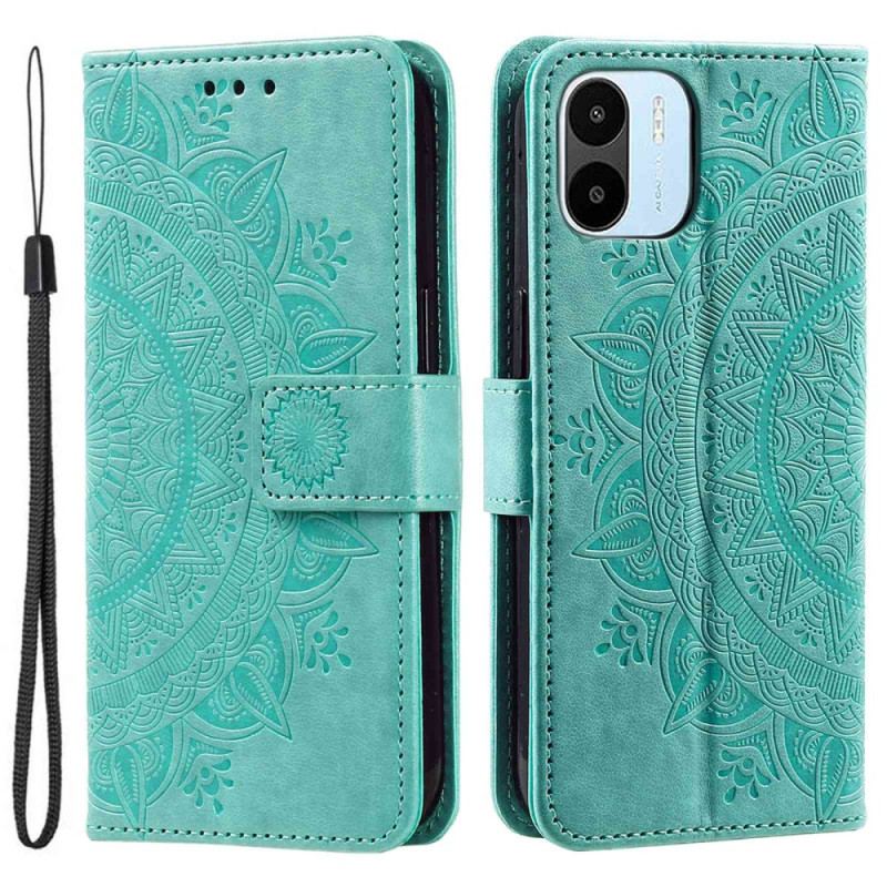 Capa Flip Para Xiaomi Redmi A1 Mandala Do Sol