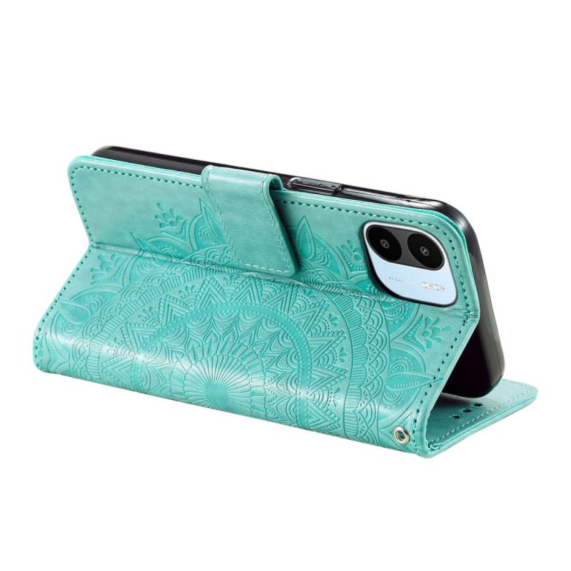 Capa Flip Para Xiaomi Redmi A1 Mandala Do Sol