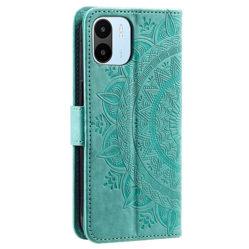 Capa Flip Para Xiaomi Redmi A1 Mandala Do Sol