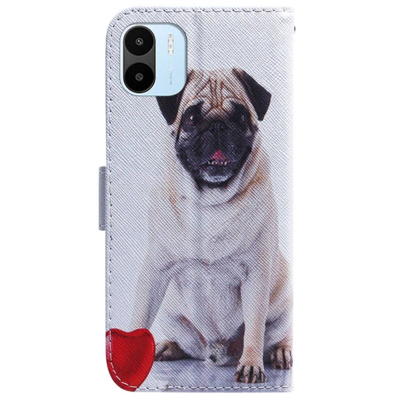 Capa Folio Para Xiaomi Redmi A1 Cachorro Pug