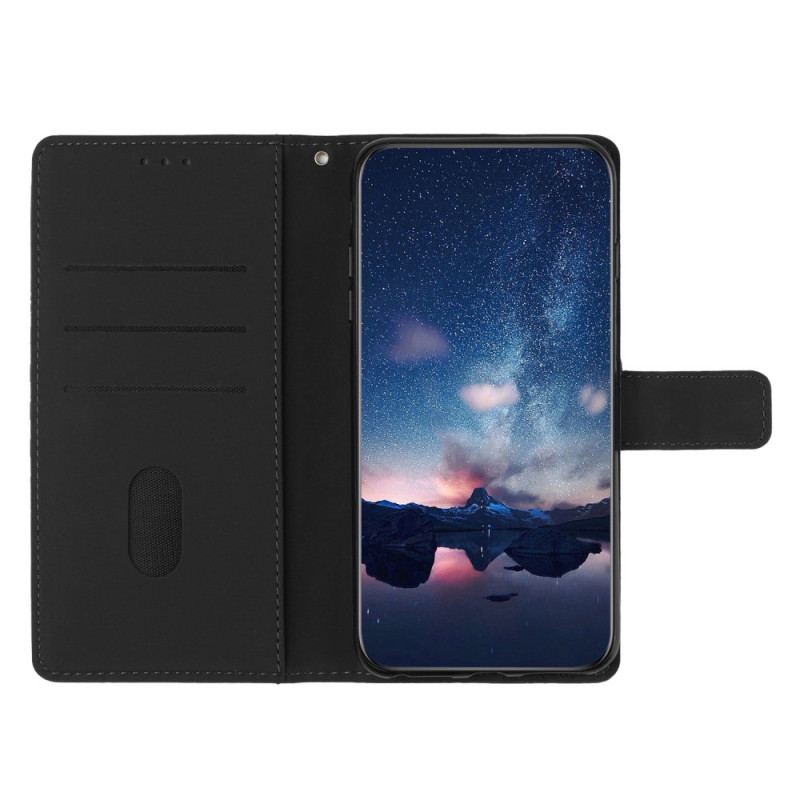 Capa Folio Para Xiaomi Redmi A1 Friso E Cinta