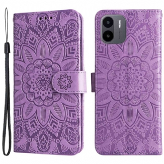 Capa Folio Para Xiaomi Redmi A1 Padrão De Mandala