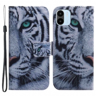 Capa Folio Para Xiaomi Redmi A1 Tigre Branco