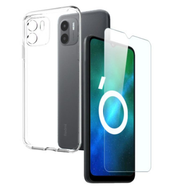 Capa Para Xiaomi Redmi A1 Transparente Com Protetor De Tela