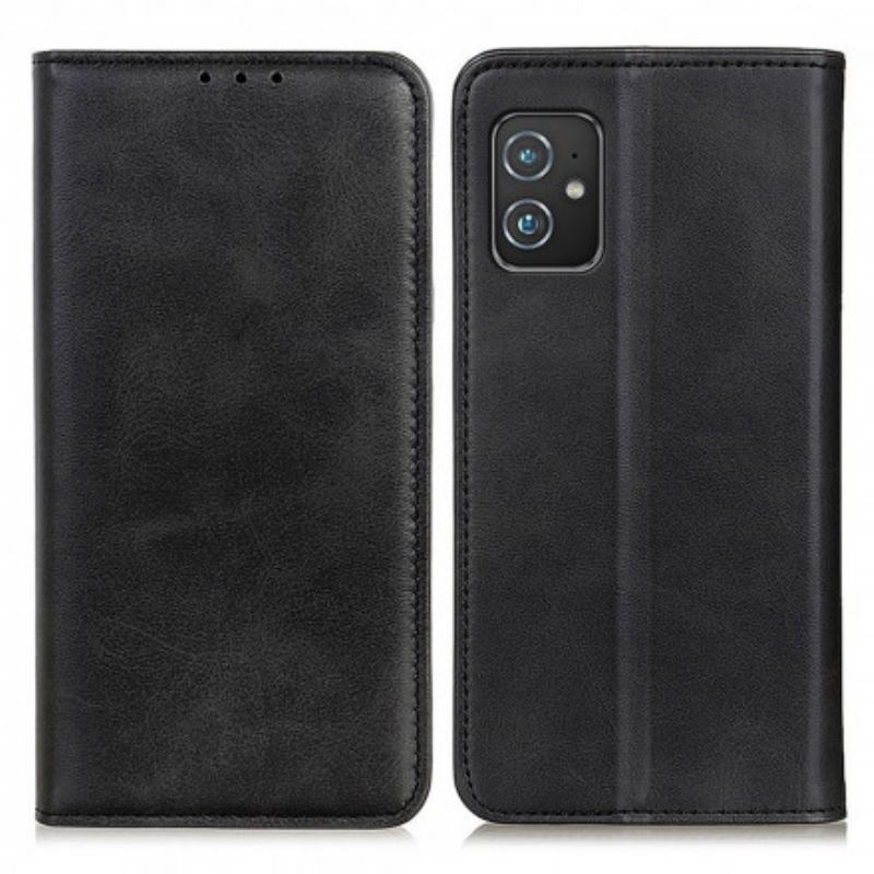 Capa De Celular Para Asus Zenfone 8 Flip Clássico Couro Rachado