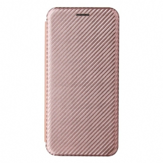 Capa De Celular Para Asus Zenfone 8 Flip Fibra De Carbono Com Anel De Suporte