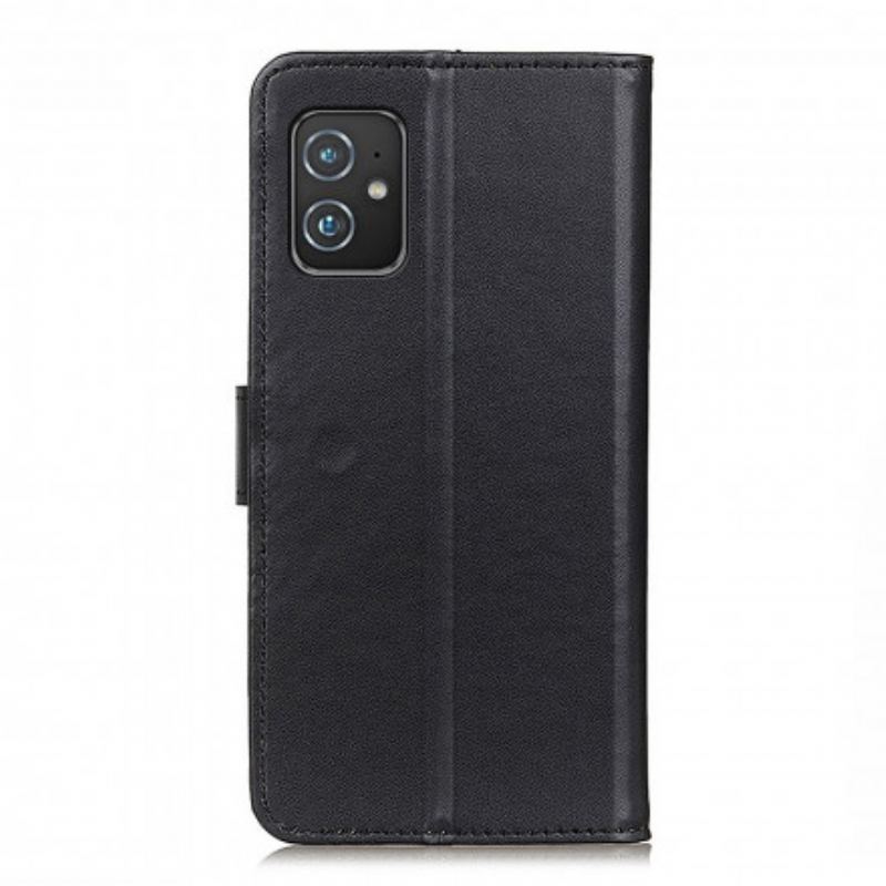 Capa De Couro Para Asus Zenfone 8 Couro Sintético Liso