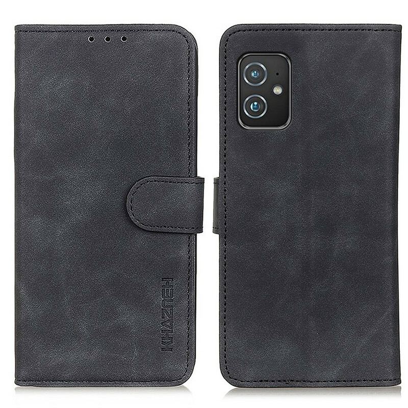 Capa Folio Para Asus Zenfone 8 Efeito Couro Vintage Fosco Khazneh