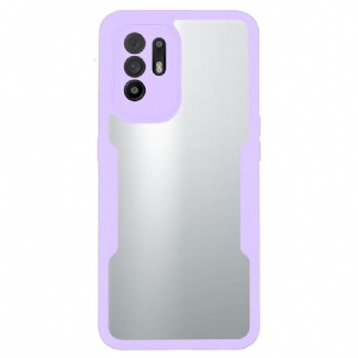 Capa De Celular Para Oppo A94 5G Bordas Coloridas Transparentes Híbridas