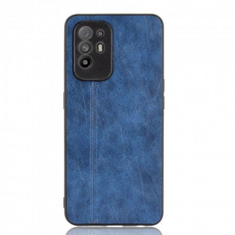 Capa De Celular Para Oppo A94 5G Efeito Couro Couture