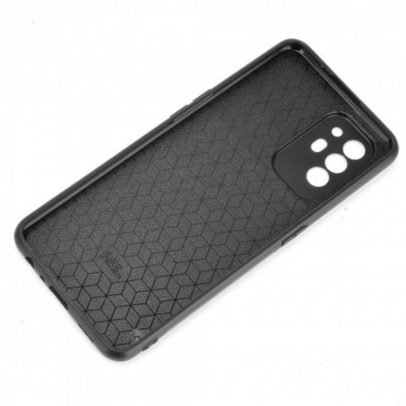 Capa De Celular Para Oppo A94 5G Efeito Couro Couture