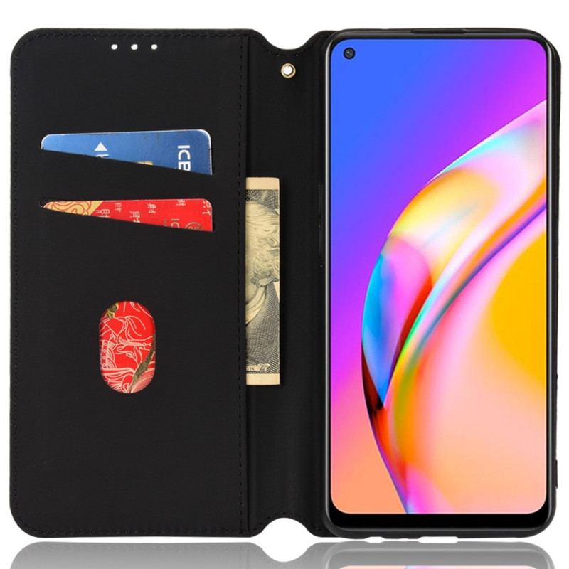 Capa De Celular Para Oppo A94 5G Flip Em Couro Falso