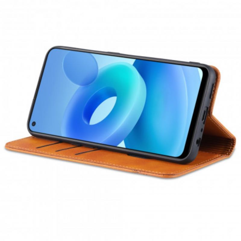 Capa De Celular Para Oppo A94 5G Flip Estilo De Couro Azns