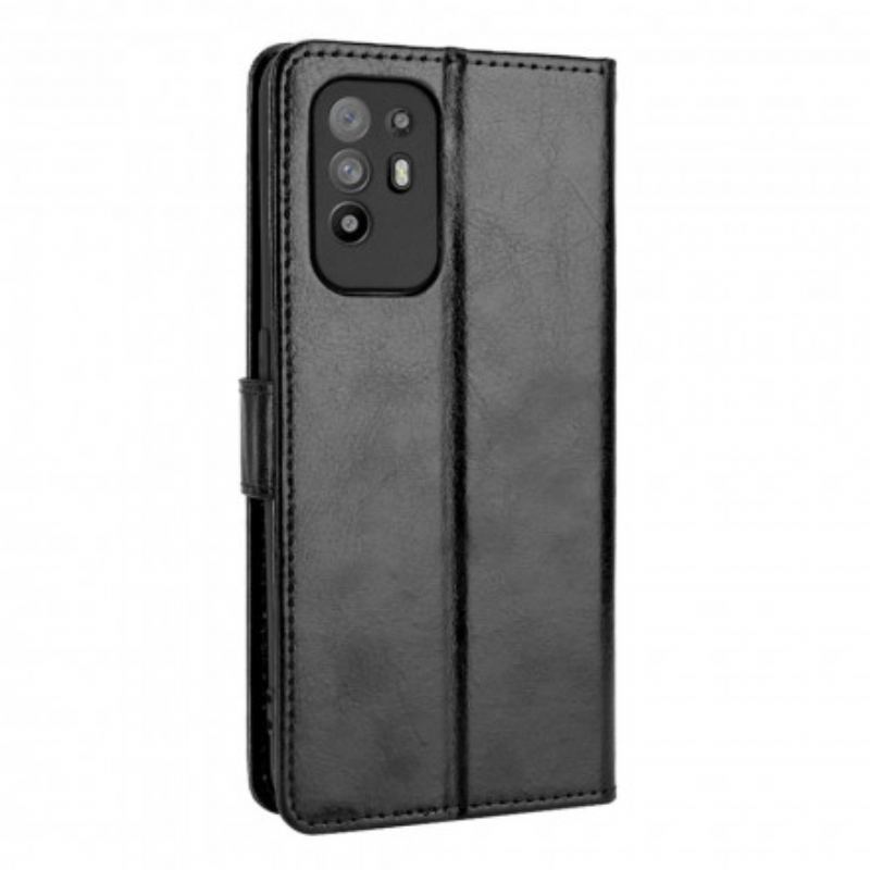 Capa De Couro Para Oppo A94 5G Couro Falso Chamativo