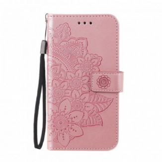 Capa De Couro Para Oppo A94 5G Flor Mandala