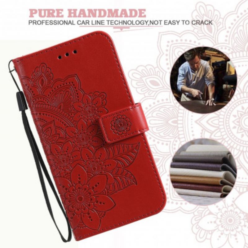 Capa De Couro Para Oppo A94 5G Flor Mandala