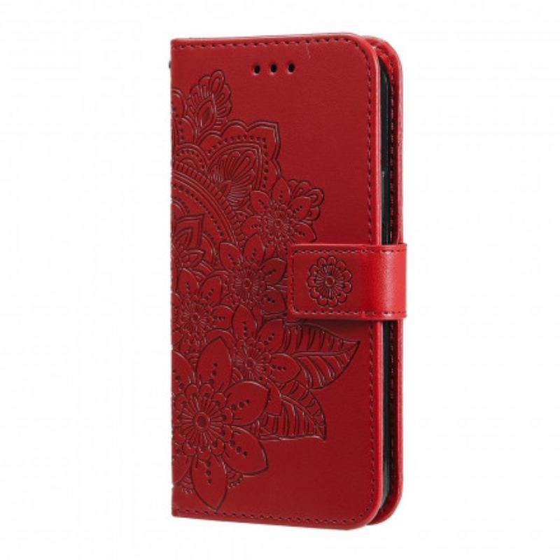 Capa De Couro Para Oppo A94 5G Flor Mandala