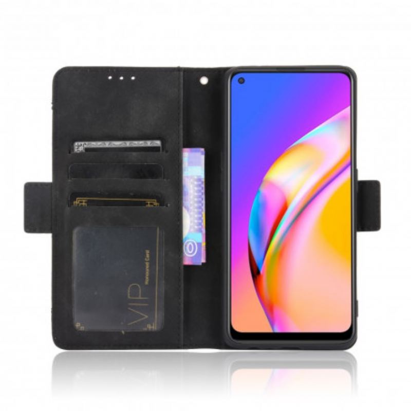 Capa De Couro Para Oppo A94 5G Multi-card Premier Class