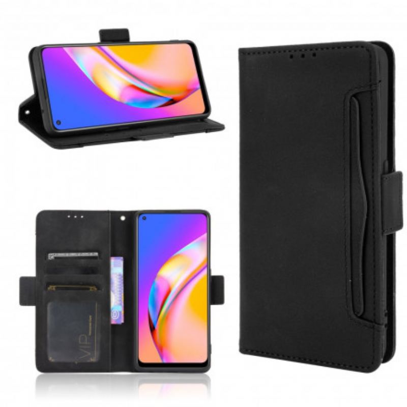 Capa De Couro Para Oppo A94 5G Multi-card Premier Class