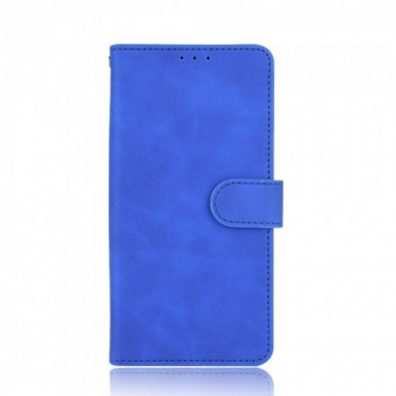 Capa De Couro Para Oppo A94 5G Toque De Pele