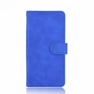 Capa De Couro Para Oppo A94 5G Toque De Pele