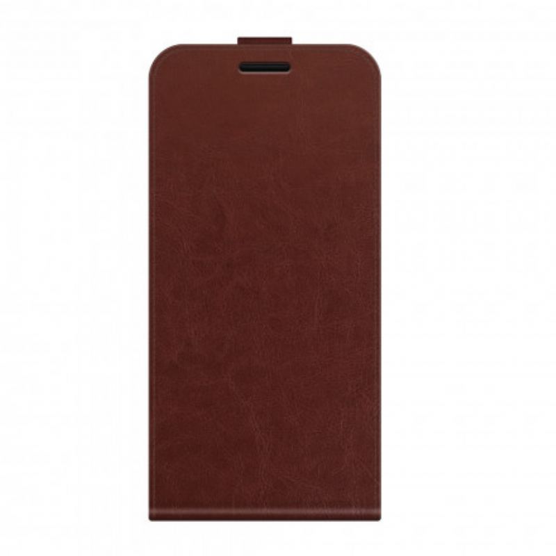 Capa Em Pele Para Oppo A94 5G Flip Aba Vertical Efeito Couro