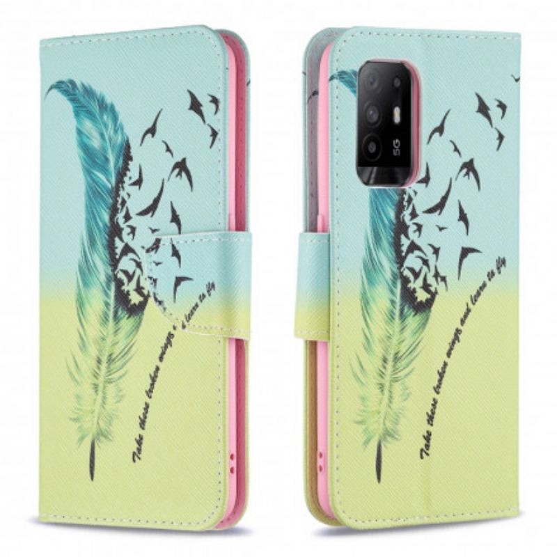 Capa Flip Para Oppo A94 5G Aprender A Voar