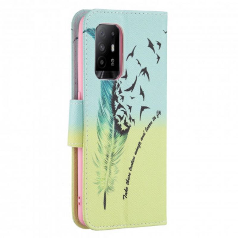 Capa Flip Para Oppo A94 5G Aprender A Voar