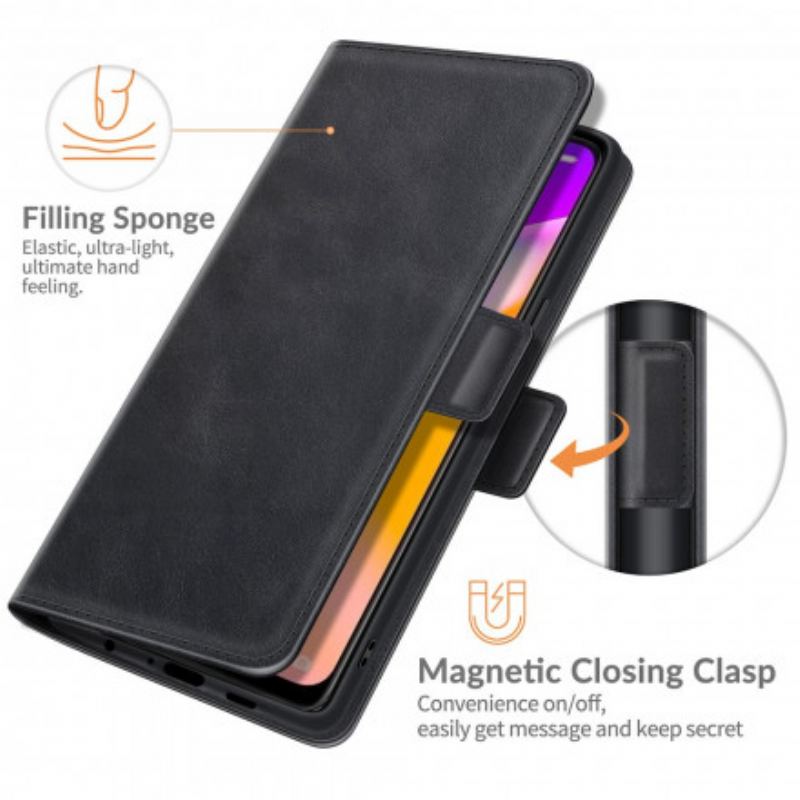 Capa Flip Para Oppo A94 5G De Couro Aba Dupla