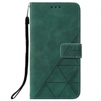 Capa Flip Para Oppo A94 5G Couro Sintético Com Alça