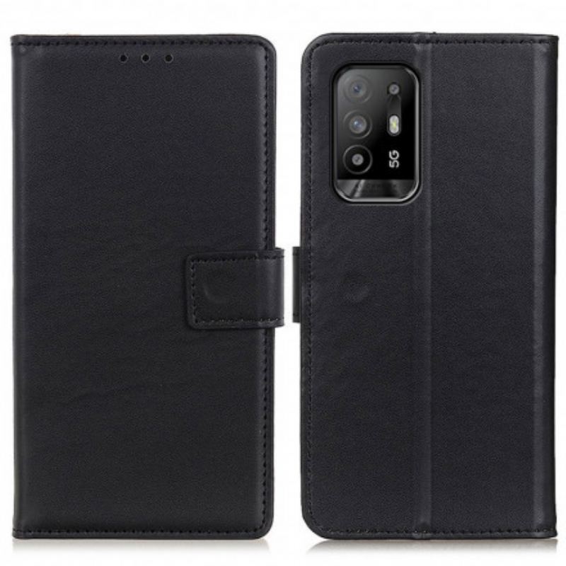 Capa Flip Para Oppo A94 5G Couro Sintético Liso