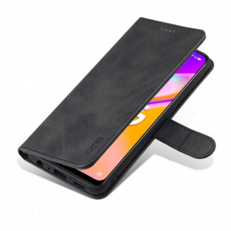 Capa Flip Para Oppo A94 5G Efeito Couro Azns