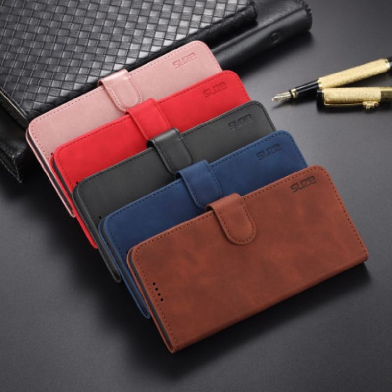 Capa Flip Para Oppo A94 5G Efeito Couro Azns