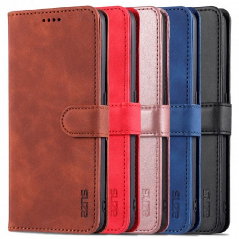 Capa Flip Para Oppo A94 5G Efeito Couro Azns