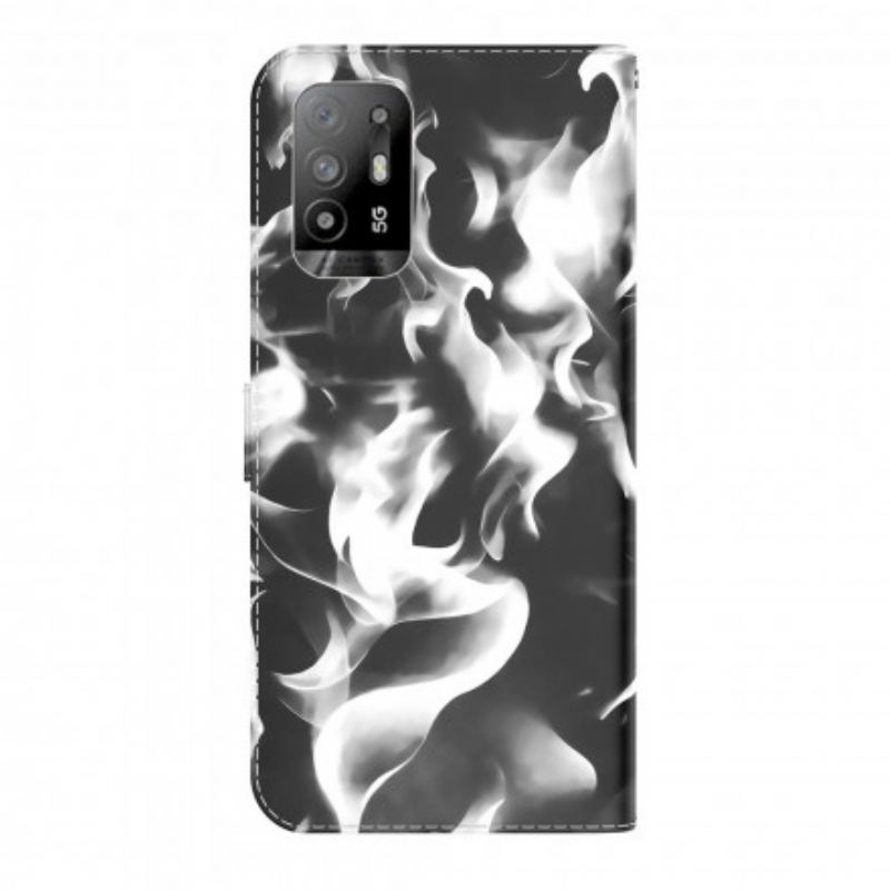 Capa Flip Para Oppo A94 5G Padrão Abstrato