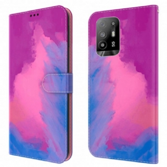 Capa Folio Para Oppo A94 5G Aquarela